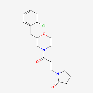 1-{3-[2-(2-chlorobenzyl)-4-morpholinyl]-3-oxopropyl}-2-pyrrolidinone