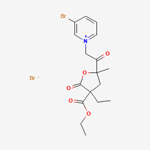 3-bromo-1-{2-[4-(ethoxycarbonyl)-4-ethyl-2-methyl-5-oxotetrahydro-2-furanyl]-2-oxoethyl}pyridinium bromide