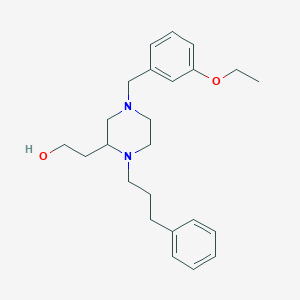 2-[4-[(3-Ethoxyphenyl)methyl]-1-(3-phenylpropyl)piperazin-2-yl]ethanol