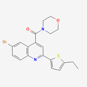 6-bromo-2-(5-ethyl-2-thienyl)-4-(4-morpholinylcarbonyl)quinoline