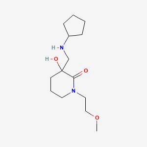 3-[(cyclopentylamino)methyl]-3-hydroxy-1-(2-methoxyethyl)-2-piperidinone