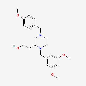 2-[1-(3,5-dimethoxybenzyl)-4-(4-methoxybenzyl)-2-piperazinyl]ethanol