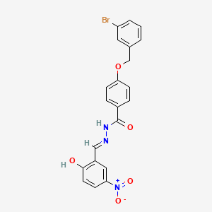 4-[(3-bromobenzyl)oxy]-N'-(2-hydroxy-5-nitrobenzylidene)benzohydrazide