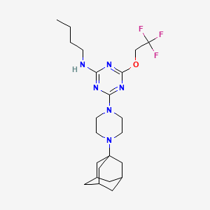 4-[4-(1-adamantyl)piperazin-1-yl]-N-butyl-6-(2,2,2-trifluoroethoxy)-1,3,5-triazin-2-amine