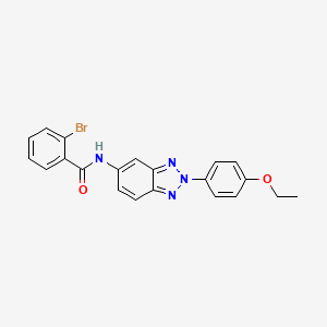 molecular formula C21H17BrN4O2 B5995164 2-bromo-N-[2-(4-ethoxyphenyl)-2H-1,2,3-benzotriazol-5-yl]benzamide 