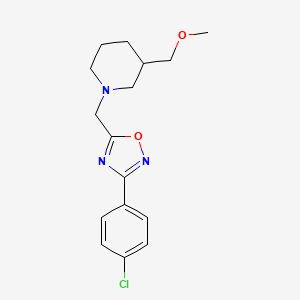 1-{[3-(4-chlorophenyl)-1,2,4-oxadiazol-5-yl]methyl}-3-(methoxymethyl)piperidine