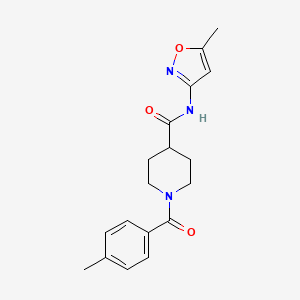 1-(4-methylbenzoyl)-N-(5-methyl-3-isoxazolyl)-4-piperidinecarboxamide