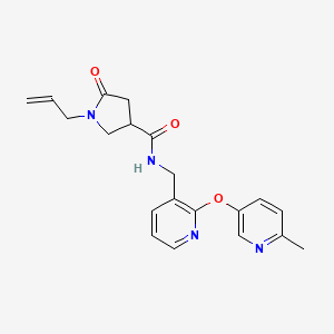 1-allyl-N-({2-[(6-methyl-3-pyridinyl)oxy]-3-pyridinyl}methyl)-5-oxo-3-pyrrolidinecarboxamide