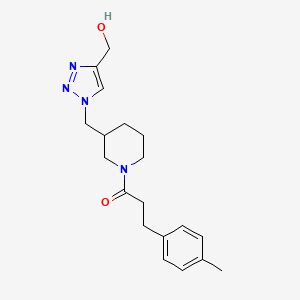 molecular formula C19H26N4O2 B5995206 [1-({1-[3-(4-methylphenyl)propanoyl]-3-piperidinyl}methyl)-1H-1,2,3-triazol-4-yl]methanol 