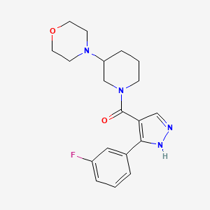 4-(1-{[3-(3-fluorophenyl)-1H-pyrazol-4-yl]carbonyl}-3-piperidinyl)morpholine