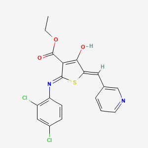 ethyl 2-[(2,4-dichlorophenyl)amino]-4-oxo-5-(3-pyridinylmethylene)-4,5-dihydro-3-thiophenecarboxylate