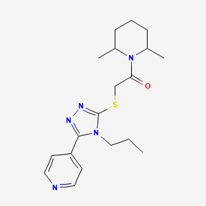 4-(5-{[2-(2,6-dimethyl-1-piperidinyl)-2-oxoethyl]thio}-4-propyl-4H-1,2,4-triazol-3-yl)pyridine