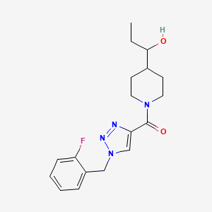 1-(1-{[1-(2-fluorobenzyl)-1H-1,2,3-triazol-4-yl]carbonyl}-4-piperidinyl)-1-propanol