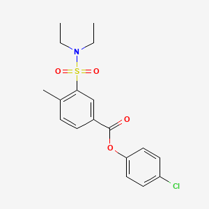 molecular formula C18H20ClNO4S B5995248 4-chlorophenyl 3-[(diethylamino)sulfonyl]-4-methylbenzoate 