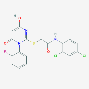 N-(2,4-dichlorophenyl)-2-{[1-(2-fluorophenyl)-4-hydroxy-6-oxo-1,6-dihydro-2-pyrimidinyl]thio}acetamide