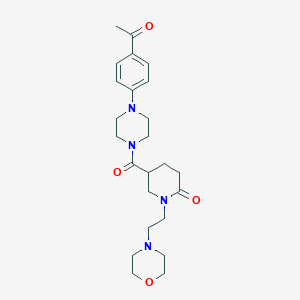 5-{[4-(4-acetylphenyl)-1-piperazinyl]carbonyl}-1-[2-(4-morpholinyl)ethyl]-2-piperidinone