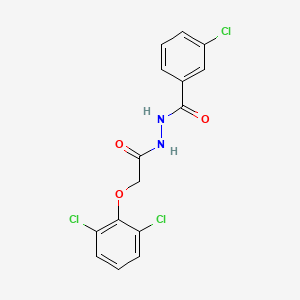 3-chloro-N'-[(2,6-dichlorophenoxy)acetyl]benzohydrazide