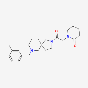 molecular formula C23H33N3O2 B5995303 1-{2-[7-(3-methylbenzyl)-2,7-diazaspiro[4.5]dec-2-yl]-2-oxoethyl}-2-piperidinone 