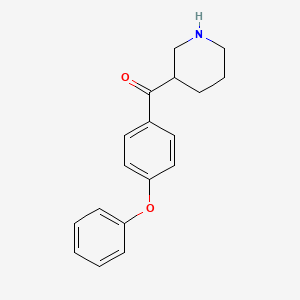 molecular formula C18H19NO2 B5995307 (4-phenoxyphenyl)(3-piperidinyl)methanone hydrochloride 