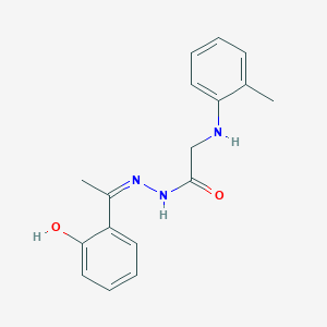 molecular formula C17H19N3O2 B5995337 N'-[1-(2-hydroxyphenyl)ethylidene]-2-[(2-methylphenyl)amino]acetohydrazide 