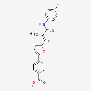 4-(5-{2-cyano-3-[(4-fluorophenyl)amino]-3-oxo-1-propen-1-yl}-2-furyl)benzoic acid