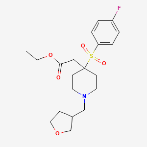 ethyl [4-[(4-fluorophenyl)sulfonyl]-1-(tetrahydro-3-furanylmethyl)-4-piperidinyl]acetate