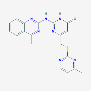 6-{[(4-methyl-2-pyrimidinyl)thio]methyl}-2-[(4-methyl-2-quinazolinyl)amino]-4(3H)-pyrimidinone