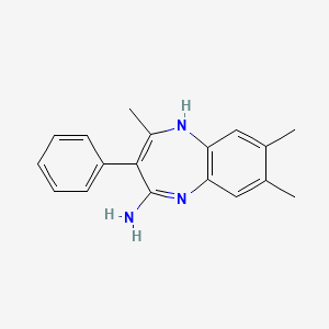 molecular formula C18H19N3 B5995386 4,7,8-trimethyl-3-phenyl-1H-1,5-benzodiazepin-2-amine 