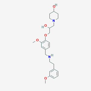 1-{2-hydroxy-3-[2-methoxy-4-({[2-(3-methoxyphenyl)ethyl]amino}methyl)phenoxy]propyl}-4-piperidinol