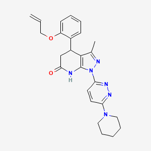 4-[2-(allyloxy)phenyl]-3-methyl-1-[6-(1-piperidinyl)-3-pyridazinyl]-1,4,5,7-tetrahydro-6H-pyrazolo[3,4-b]pyridin-6-one