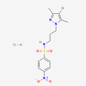 N-[3-(4-bromo-3,5-dimethyl-1H-pyrazol-1-yl)propyl]-4-nitrobenzenesulfonamide hydrochloride