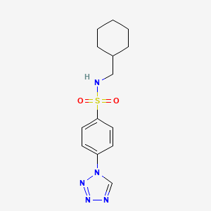 N-(cyclohexylmethyl)-4-(1H-tetrazol-1-yl)benzenesulfonamide