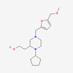 2-(1-cyclopentyl-4-{[5-(methoxymethyl)-2-furyl]methyl}-2-piperazinyl)ethanol