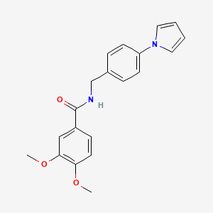 molecular formula C20H20N2O3 B5995427 3,4-dimethoxy-N-[4-(1H-pyrrol-1-yl)benzyl]benzamide 