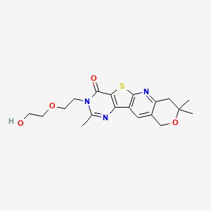 molecular formula C19H23N3O4S B5995450 3-[2-(2-hydroxyethoxy)ethyl]-2,8,8-trimethyl-7,10-dihydro-8H-pyrano[3'',4'':5',6']pyrido[3',2':4,5]thieno[3,2-d]pyrimidin-4(3H)-one 