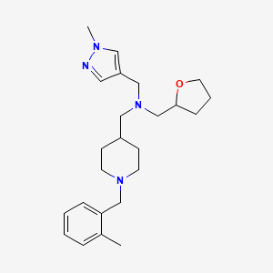 1-[1-(2-methylbenzyl)-4-piperidinyl]-N-[(1-methyl-1H-pyrazol-4-yl)methyl]-N-(tetrahydro-2-furanylmethyl)methanamine