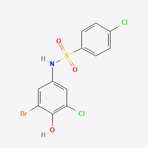 N-(3-bromo-5-chloro-4-hydroxyphenyl)-4-chlorobenzenesulfonamide