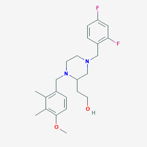 2-[4-(2,4-difluorobenzyl)-1-(4-methoxy-2,3-dimethylbenzyl)-2-piperazinyl]ethanol