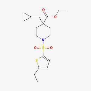 ethyl 4-(cyclopropylmethyl)-1-[(5-ethyl-2-thienyl)sulfonyl]-4-piperidinecarboxylate