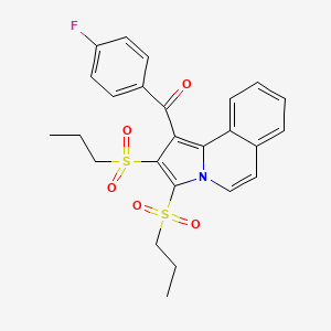 [2,3-bis(propylsulfonyl)pyrrolo[2,1-a]isoquinolin-1-yl](4-fluorophenyl)methanone