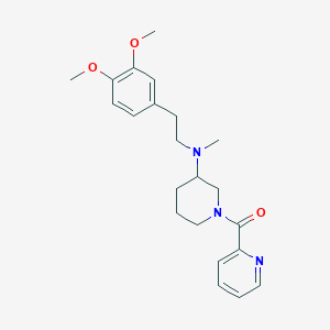 molecular formula C22H29N3O3 B5995513 N-[2-(3,4-dimethoxyphenyl)ethyl]-N-methyl-1-(2-pyridinylcarbonyl)-3-piperidinamine 