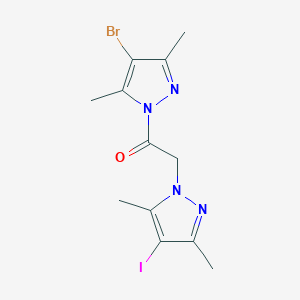 4-bromo-1-[(4-iodo-3,5-dimethyl-1H-pyrazol-1-yl)acetyl]-3,5-dimethyl-1H-pyrazole