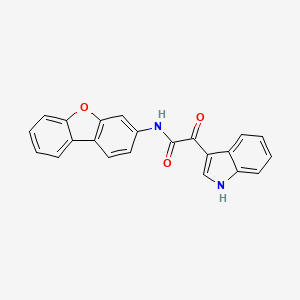 N-(dibenzo[b,d]furan-3-yl)-2-(1H-indol-3-yl)-2-oxoacetamide