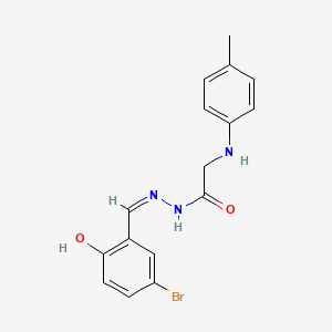 N-[(Z)-(5-bromo-2-hydroxyphenyl)methylideneamino]-2-(4-methylanilino)acetamide