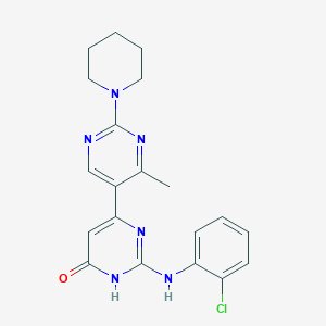 2-[(2-chlorophenyl)amino]-4'-methyl-2'-(1-piperidinyl)-4,5'-bipyrimidin-6(1H)-one