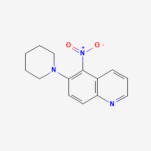 molecular formula C14H15N3O2 B599557 5-硝基-6-(哌啶-1-基)喹啉 CAS No. 19979-55-6