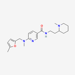 6-{methyl[(5-methyl-2-furyl)methyl]amino}-N-[2-(1-methyl-2-piperidinyl)ethyl]nicotinamide