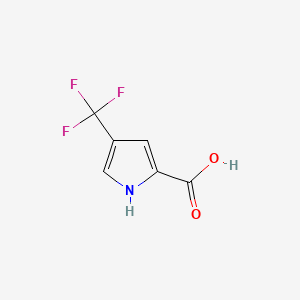 molecular formula C6H4F3NO2 B599558 4-(三氟甲基)-1H-吡咯-2-羧酸 CAS No. 149427-58-7