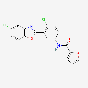 N-[4-chloro-3-(5-chloro-1,3-benzoxazol-2-yl)phenyl]-2-furamide