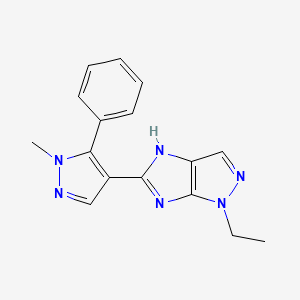 1-ethyl-5-(1-methyl-5-phenylpyrazol-4-yl)-4H-imidazo[4,5-c]pyrazole